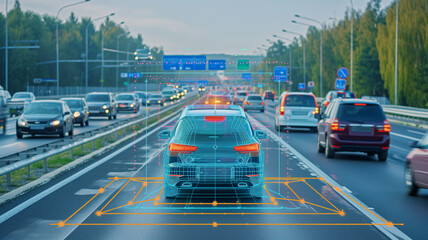 View of navigation system for smart cars