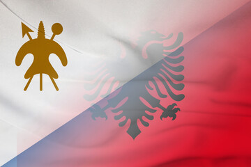 Lesotho and Albania government flag international negotiation ALB LSO