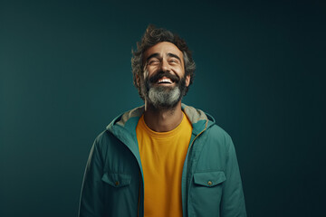 Obraz premium Happy Man Stock Photos - Capturing the Essence of Joy and Positivity in Everyday Life, Perfect for Lifestyle and Wellness Projects, Generated AI