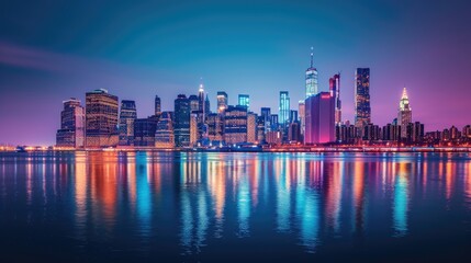 Fototapeta na wymiar skyline Manhattan business zone, New York, USA. 
