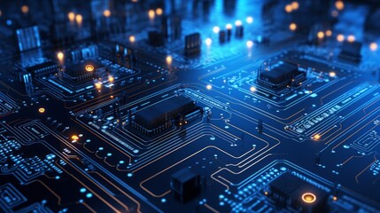 Obraz premium Advanced Technology Concept Visualization. Neural network AI generated art