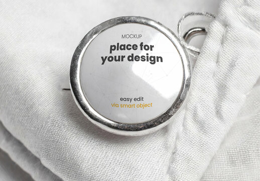 Metal Rounded Pin Mockup 02