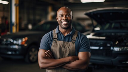 Obraz premium Mid adult male mechanic