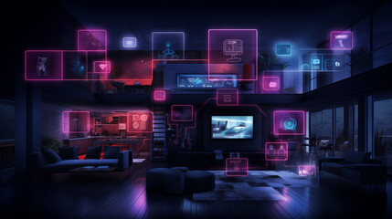 Home Theater Experience: theater room with digital controls for entertainment