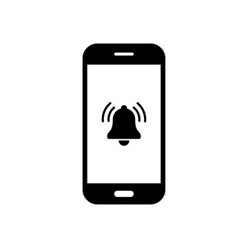 Smartphone with notification bell icon