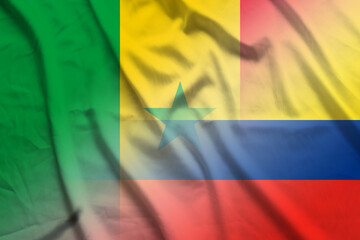 Senegal and Colombia official flag international negotiation COL SEN
