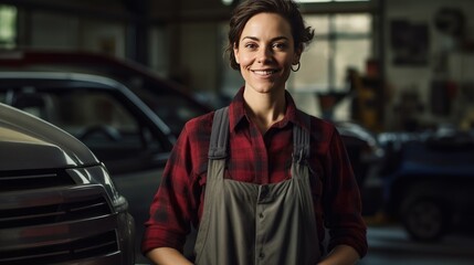 Fototapeta premium Mid adult female mechanic