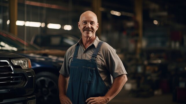 Senior male mechanic