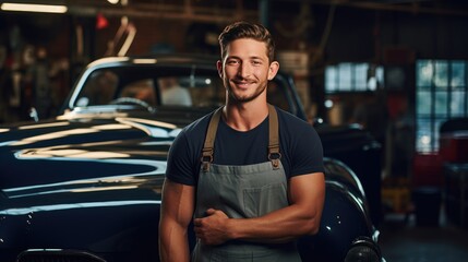 Obraz premium Young male mechanic
