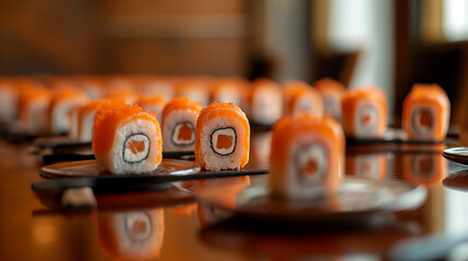 Close Up of a Plate of Sushi
