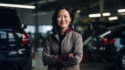 Senior female mechanic