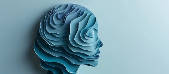 Promoting awareness for epilepsy with brain wave and mental health care, using a cutout head.