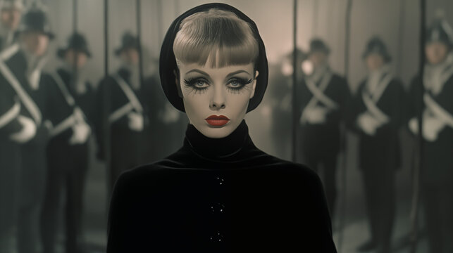 Beautiful woman in provacative 1960s Italian Film