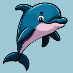 A cute and sad wolf cub illustration for childrens var 3