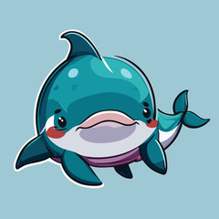 A cute and sad wolf cub illustration for childrens var 1