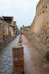 Ancient Stone Street in Herculaneum - Italy