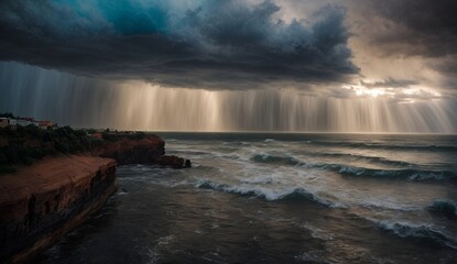 Obraz premium storm over the sea