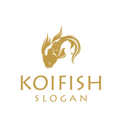 Koi fish animal aquatic logo vector illustration