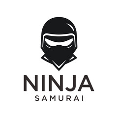 Ninja samurai esport logo vector illustration