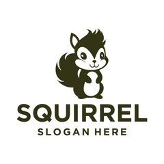 Squirrel animal logo vector illustration