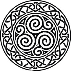Celtic Knot Ring and Spirals