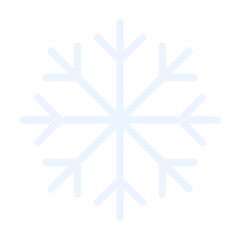 Snow weather icon with flat color style