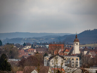 Obraz premium Aussicht auf die Fausstadt Knittlingen
