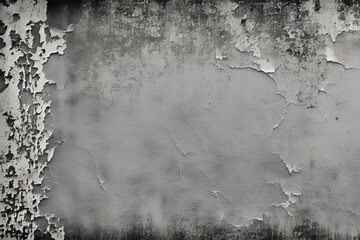Abstract black and white aged grunge texture background, dark and light scratches, rough gray stained surface, gray dirty, copy space stock photo