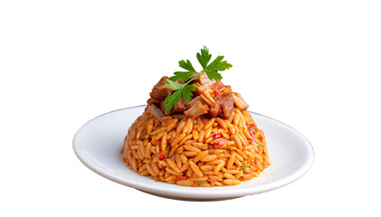 Local Turkish food; Lamb on barley noodle. Turkish name; Ankara Tava