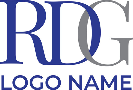 RDG initial monogram logo design vector