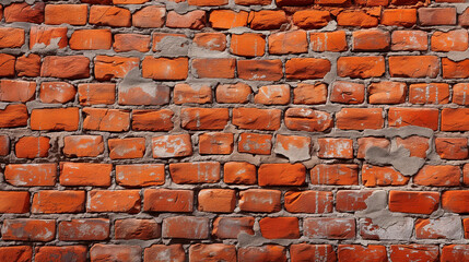 Red brick wall, textured and rustic, for a classic and sturdy background
