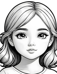 Fototapeta premium A Girl. Generate AI.