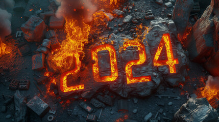 The Year 2024 Ablaze: A Symbol of Urgent Times