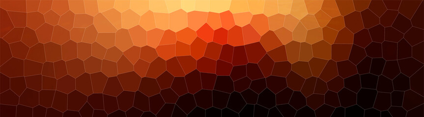 Abstract illustration of orange and red Middle size hexagon background, digitally generated