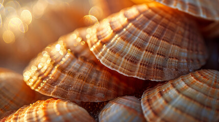 Obraz premium close up of seashells on the beach