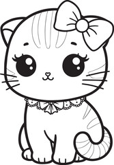 cute coloring page cat