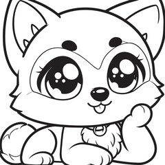 cartoon cat coloring page