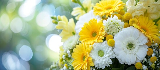 Get well flowers, including yellow and white.