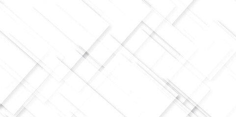 	
Modern Abstract white background design with layers of textured white transparent material in triangle and squares shapes. White color technology concept geometric line vector background.