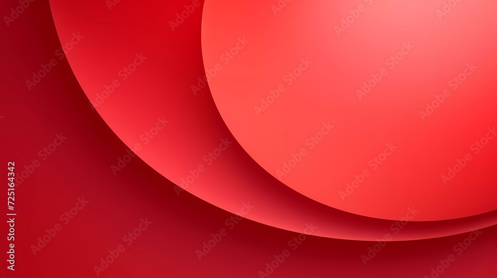Poster red gradient background. smooth color combination of abstract circle paper cut. generative ai