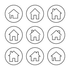 House icon set vector. Home sign and symbol