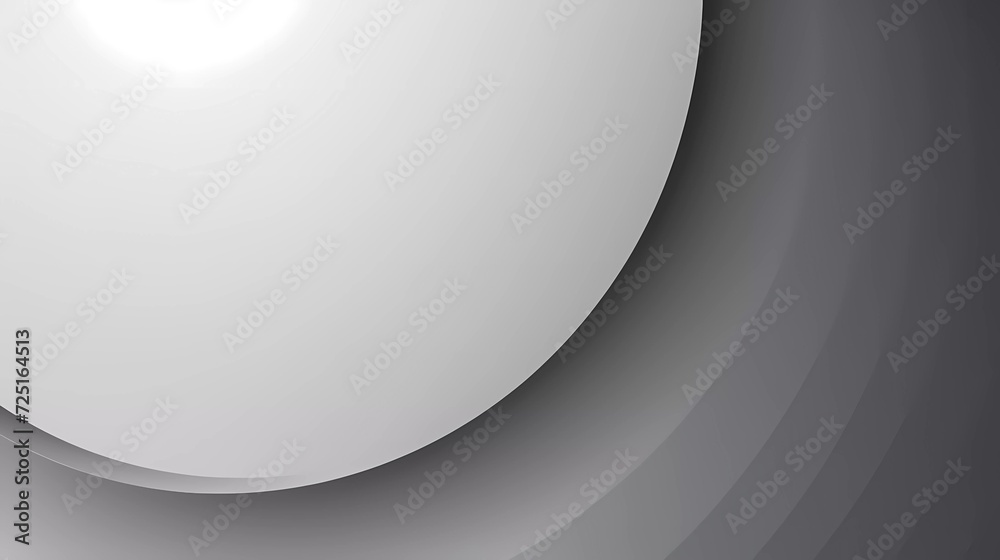 Poster gray gradient background. smooth color combination of abstract circle paper cut. generative ai