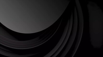 Black gradient background. Smooth color combination of abstract circle paper cut. generative ai