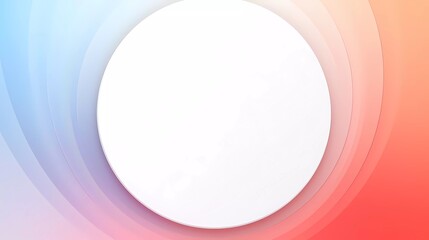 White gradient background. Smooth color combination of abstract circle paper cut. generative ai