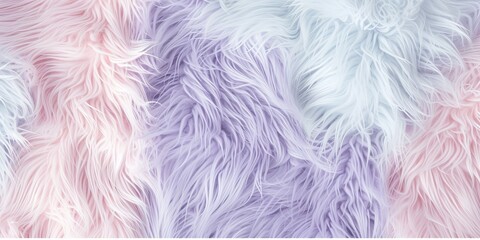 Fototapeta premium Experience the Softness of Pastel Colored Faux Fur - A Close-Up View of a Plush Texture Perfect for Fashion and Interior Design