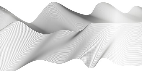 Abstract gray and white blend wave lines and technology background. Background lines wave abstract stripe design. White background, mesh abstract, vector gradient line soft blend.	
