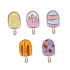 set of ice cream stick