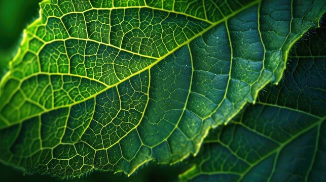 Macro of green leaves Generated by AI