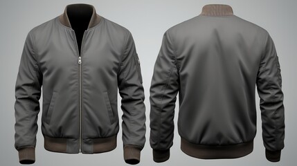 Bomber jacket isolated, mockup for design 