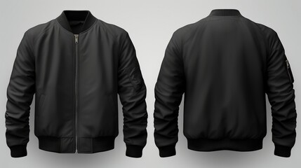 Bomber jacket isolated, mockup for design 
